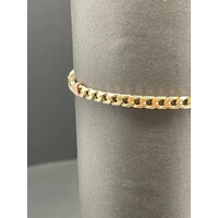 Unisex 10ct Yellow Gold Curb Link Bracelet