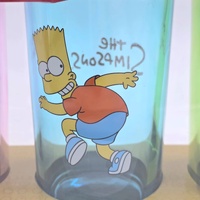 The Simpsons 4 Piece Drinking Glass Set 473ml Homer Bart Marge Lisa
