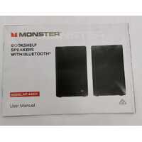 Monster Active Dual 2 x 50W Bookshelf Speakers with Bluetooth MT-ABS01