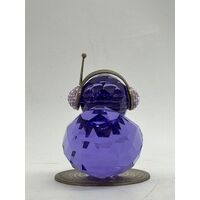 Swarovski Violet Crystal Figurine Happy Duck DJ Duck Headphones Limited Edition