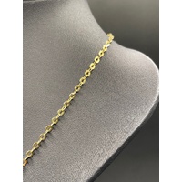 Unisex 18ct Yellow Gold Cable Link Necklace