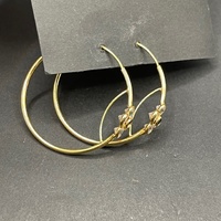 Ladies 18ct Yellow Gold Round Hoop Flower Earrings