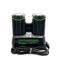 Greenworks 82ST12 82V 16 Inch Straight Shaft Grass Trimmer Batteries and Charger