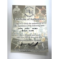 Mike Tyson Signed Gloves and Prints with 2x Fight Tickets in Frame with COA