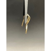 Ladies 10ct Yellow Gold Tear Drop Dangle Earrings