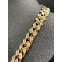Men's 9ct Yellow Gold Pattern Curb Link Necklace