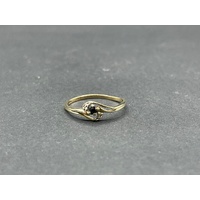Ladies 9ct Yellow Gold Blue Gemstones Ring