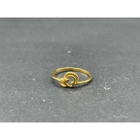 Ladies 21ct Yellow Gold Pattern Ring