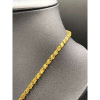 Ladies 22ct Yellow Gold Tulip Link Necklace