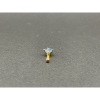Ladies 9ct Yellow Gold Blue Gemstone Pendant