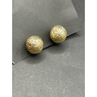 Ladies 18ct Yellow Gold Ball Stud Earrings