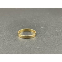 Unisex 18ct Yellow Gold Plain Band Ring