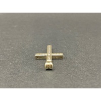 Unisex 9ct Yellow Gold Diamond Cross Pendant