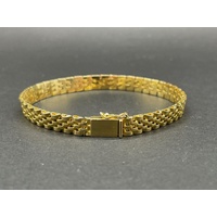 Unisex 18ct Yellow Gold Mesh Link Bracelet