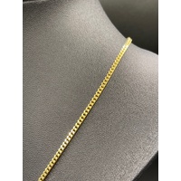 Unisex 18ct Yellow Gold Curb Link Necklace