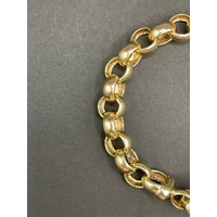 Ladies 9ct Yellow Gold Belcher Link Bracelet