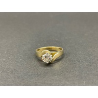 Ladies 18ct Yellow Gold Diamond Solitaire Ring