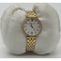 Michael Kors MK4422 Ladies Stainless Steel Gold Tone Quartz Watch 5 ATM