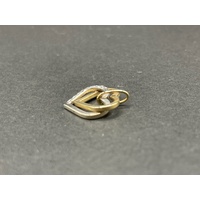Ladies 9ct Two Tone Gold Heart Pendant