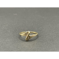 Ladies 9ct Yellow Gold Wave Ring