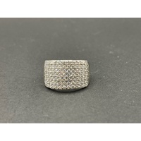 Ladies 14ct White Gold Diamond Cluster Ring