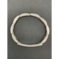 Mens Stainless Steel Fancy Link DAD Bracelet