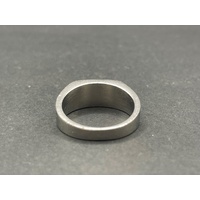 Mens stainless steel Cubic Zirconia Ring