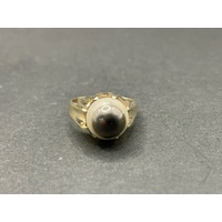 Ladies 14ct Yellow Gold Multi Colour Pearl Ring