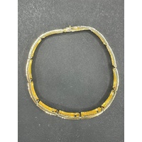 Mens 14ct Yellow Gold Fancy Link Bracelet