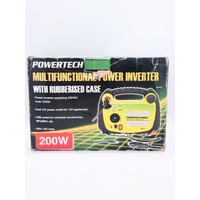 Powertech 200W Multifunctional Power Inverter with Rubberised Case