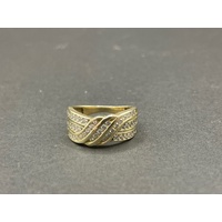 Ladies 9ct Yellow Gold Cubic Zirconia Ring