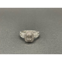 Ladies 9ct White Gold Diamond Ring
