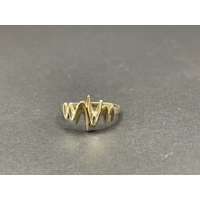 Ladies 9ct Yellow Gold Pattern Ring
