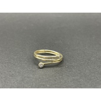 Ladies 9ct Yellow Gold Wrap Around Diamond Ring