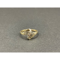 Ladies 9ct Yellow Gold Diamond Ring