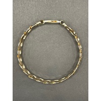 Mens 9ct Yellow Gold Curb Link Bracelet