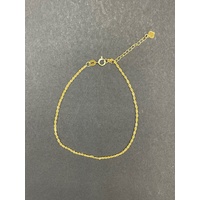 Ladies 18ct Yellow Gold Margarita Twist Link Bracelet