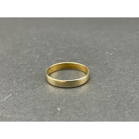 Unisex 18ct Yellow Gold Plain Band Ring