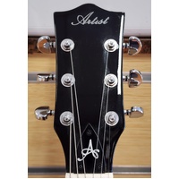 Artist Black58TRM Semi Hollow Electric Guitar with Hard Case and Strap