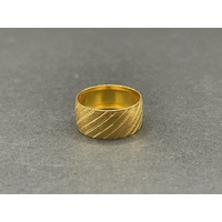 Unisex 21ct Yellow Gold Wide Band Ring