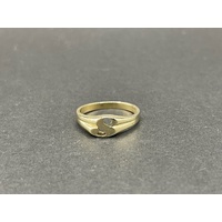 Unisex 9ct Yellow Gold Initial Letter S Ring