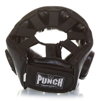 Punch Equipment AAA Grade Boxing Headgear Size Large Black