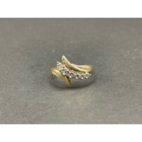 Ladies 9ct Yellow Gold Diamond Cluster Ring