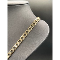 Mens 9ct Yellow Gold Curb Link Necklace
