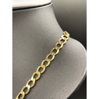 Men's 9ct Yellow Gold Open Curb Link Necklace