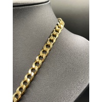Mens 9ct Yellow Gold Curb Link Necklace