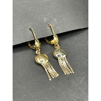 Ladies 18ct Yellow Gold Dangle Earrings