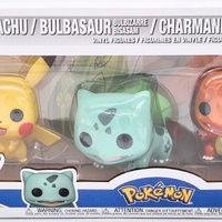 Funko Pop! Games Pokémon Pikachu Bulbasaur Charmander and Squirtle 4 Pack Figure