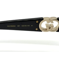 Gucci GG1692SA 001 Ladies Black Grey Lenses Oversized Square Sunglasses
