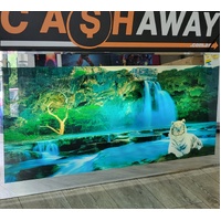 Tiger Waterfall Moving Picture Mirror Wall Art with Sound
